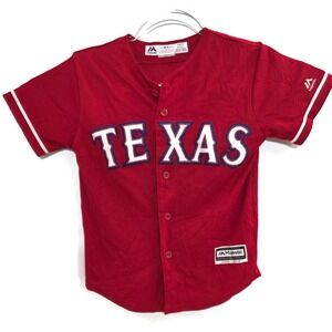 Texas Rangers Jersey Youth Small Red MLB Baseball Darvish 11 Cool Base